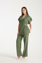 Women's Belt Detailed Double-Breasted Collar Suit - 3
