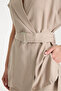 Women's Belt Detailed Double-Breasted Collar Suit - 7