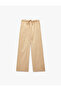 Layered, Tie-Waist, Comfortable Fit, Gabardine Wide-Leg Pants with Pockets - 2