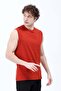 Men's Crew Neck Basic 100% Cotton Sleeveless T-Shirt Orange - 26Y 1000