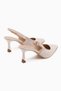 Lavin Beige Stone Detailed Women's Heeled Shoes - 7