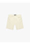 Normal Waist Cotton Bermuda Straight Fit Jean Shorts - 5