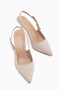 Lavin Beige Stone Detailed Women's Heeled Shoes - 4
