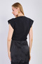 Women's padded sleeveless blouse - black - 5
