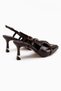 Renita Brown Buckle Women's Heeled Shoes - 5