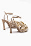 Ronny Beige Bowknot Women's Heeled Shoes - 7