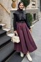 Black Shirt with Polka Dot Collar Trim - 3