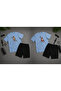 Basic Oversize T-Shirt and Shorts Set – Comfortable Fit, Casual Sports Combination, 2 Pieces Included in the Basket