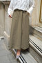 Women's Crinkled Flared Maxi Skirt Light Green - 2