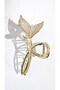 Stoned and Pearled Fish Tail Model Metal Hairpin - 11 cm - Stylish and Durable - 6