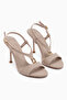 Susie Beige Women's Thin Heeled Shoes - 3
