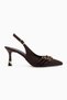 Rosy Brown Buckle Women's Heeled Shoes - 3