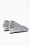 Viola Genuine Leather Silver Knitted Women's Heeled Shoes - 6