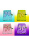 Striped Locked Ribbon Plush Notebook 80 Sheets 21X15 cm - 3