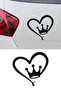 Heart Crown Sticker - Heart Auto Sticker - Car Motor Helmet Sticker 15X14Cm - 4