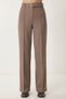 Belted Ribbed Detailed Knitted Trousers Lub0329 Vi̇zon - 4
