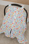 100% Cotton Muslin Stroller Cover |   Soft and Breathable Fabric - Flower Breeze - 2