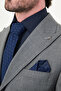Pinstripe Slim Fit Wide Collar Premium Wool Men's Suit Gray - 44320.26Y - 2
