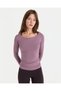 Lilac Purple Ecovero ™ Viscose Women's Long Sleeve Semi-Wide Collar 4-Season Undergarment