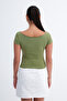Kayık Neckline Printed T-Shirt P1895 - 6