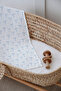 Muslin Coverlet - Pureline Series - Blue Dainty Bows - 4