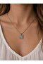 Heart Detailed Silver Plate Steel Necklace