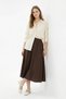 Bitter Brown Pocket Detail Mevlana Skirt 3950 - 3