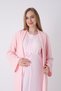 Lace Detailed Maternity Dressing Gown and Nightgown Set - Cotton Maternity and Breastfeeding Set - 5