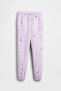 Girl's Relaxed Logo French Terry Fabric Lilac Jogger Sweatpants - 5