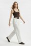 White High Waist Belted Striped Trousers 3779