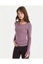 Lilac Purple Ecovero ™ Viscose Women's Long Sleeve Semi-Wide Collar 4-Season Undergarment - 4
