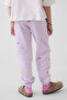 Girl's Relaxed Logo French Terry Fabric Lilac Jogger Sweatpants - 3