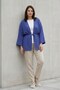 Women's Purple Kimono Jacket Oversize Tie-Up Loose Summer Kimono Cardigan - 4