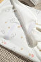 Practical Combed Cotton Swaddle Set with Ears and Hat, Velcro Fastening, Elephant and Balloon Patterned - 8