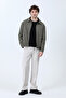 Men's Buttoned Double Pocket Boxy Fit Slim Jacket Khaki - 26Y 99549 - 3