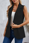 New Season Women's Sleeveless Collared Front Single Button Atlas Vest - 2