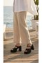 High Platform Wedge Heel Gold Buckle Detailed Summer Women's Sandals Shoes - 5