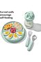 Tot Stick and Stay Suction Divided Plate - Opal - 2