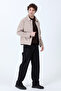 Men's Buttoned Double Pocket Boxy Fit Slim Jacket Stone - 26Y 99549 - 2