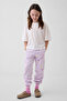 Girl's Relaxed Logo French Terry Fabric Lilac Jogger Sweatpants