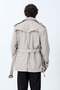 Men's Buttoned Belt Detailed Double Pocket Trench Coat Beige - 26Y 99506 - 8