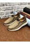 Birkan Genuine Nubuck Leather Orthopedic Lightweight Comfortable Elastic Soft Men's Shoes - 2