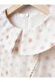Flower Patterned Girl's Dress with Bag - 4