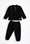 Boy's Set Ribbed Ribbed Fabric Double Top and Bottom Set (1-5 Years) - 2