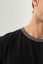 Unisex Regular Fit Basic T-Shirt with Collar and Washed Sleeves - 6
