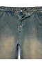 Cotton Pocketed Oversize Regular Waist Loose Skater Jean Trousers - 8