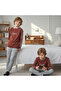 Young Men's Cotton Collar Buttoned Pocketed Gift Coffee Color Bottom Top Pajama Set Al003 V1 Bb2434 - 6