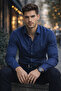 Men's Slimfit Slim Fit Long Sleeve Patterned Lycra Office Casual Men's Shirt - 3