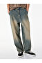 Cotton Pocketed Oversize Regular Waist Loose Skater Jean Trousers - 3