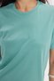 Women's Loose Fit Comfortable Fit 100% Cotton Soft Textured Crew Neck Short Sleeve Green T-Shirt Blouse - 4